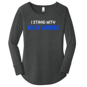 I Stand With Riley Gaines Women's Perfect Tri Tunic Long Sleeve Shirt