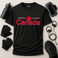 I Stand With Je Soutiens Le Canada English French Cooling Performance Crew T-Shirt