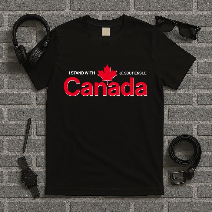 I Stand With Je Soutiens Le Canada English French T-Shirt
