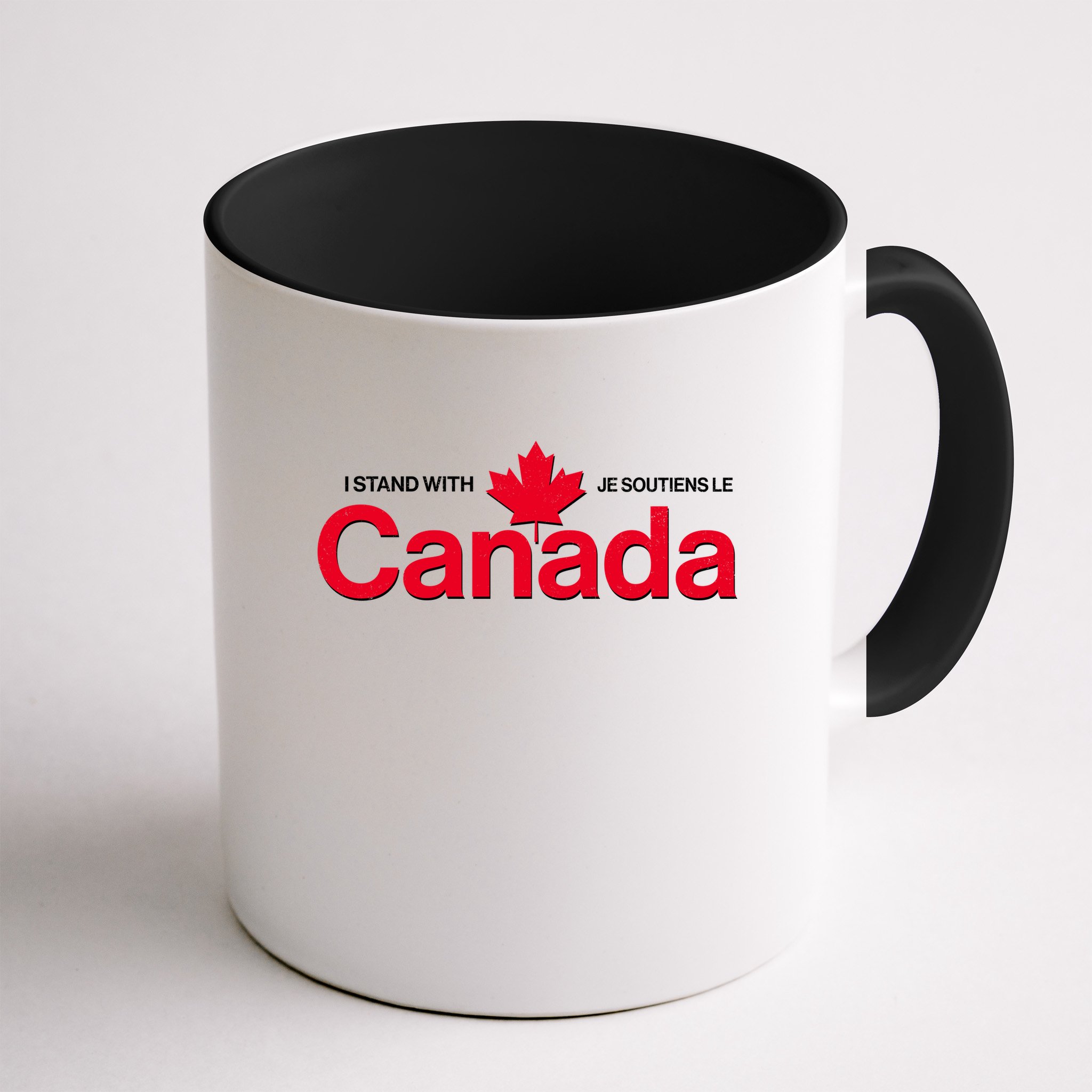 I Stand With Je Soutiens Le Canada English French Mug