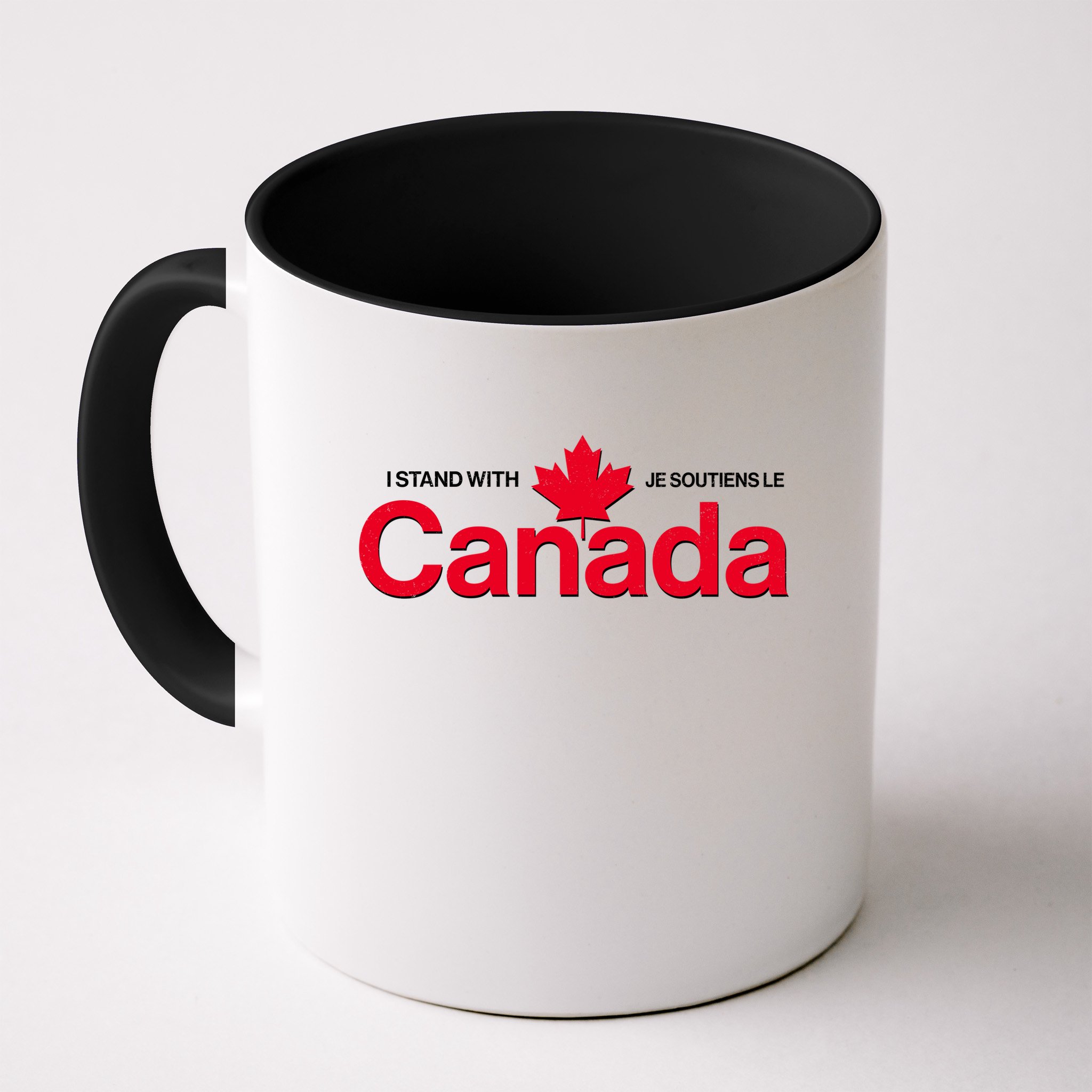 I Stand With Je Soutiens Le Canada English French Mug