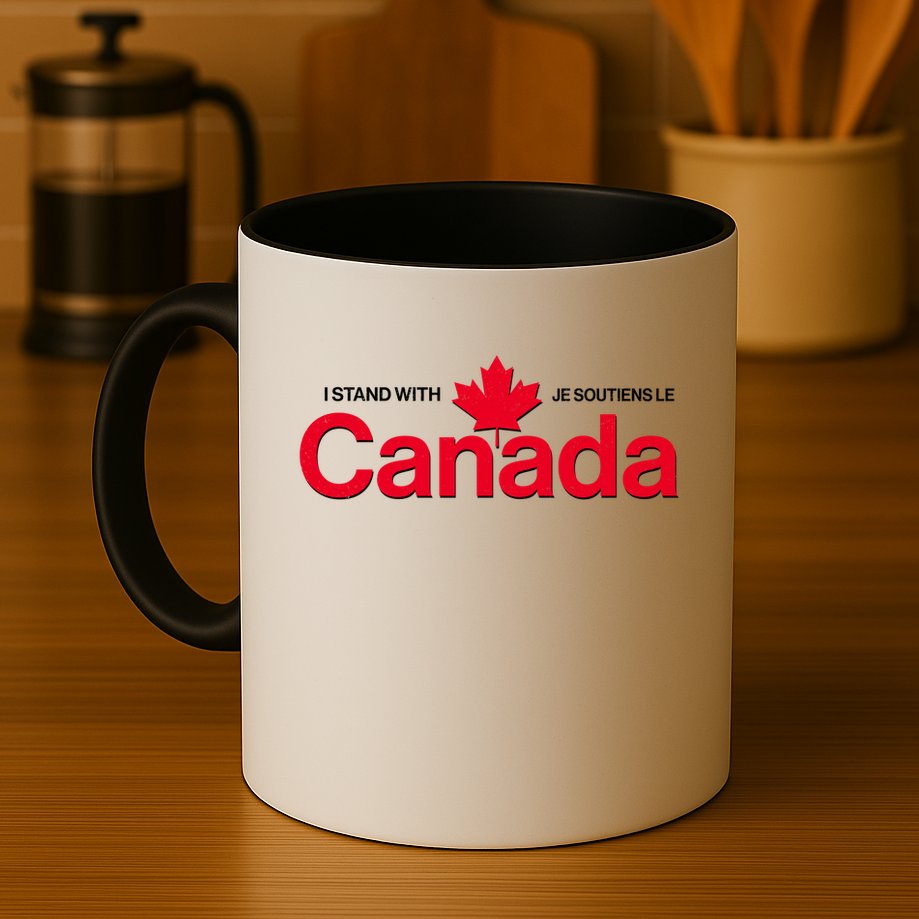 I Stand With Je Soutiens Le Canada English French Mug