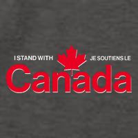 I Stand With Je Soutiens Le Canada English French Vector Backpack