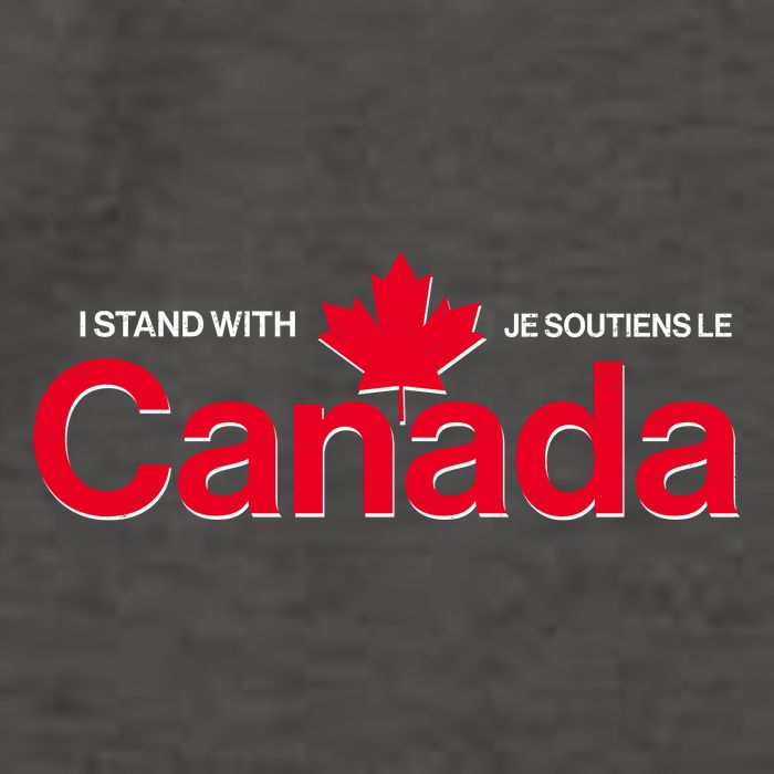 I Stand With Je Soutiens Le Canada English French Vector Backpack