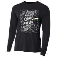 I Stand With Palestine Quote A Free Palestine Design Cooling Performance Long Sleeve Crew