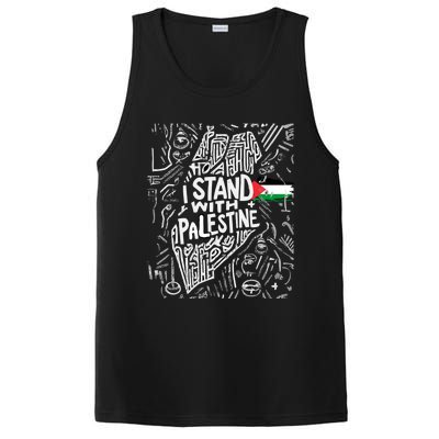 I Stand With Palestine Quote A Free Palestine Design PosiCharge Competitor Tank