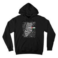 I Stand With Palestine Quote A Free Palestine Design Tall Hoodie