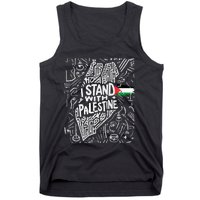 I Stand With Palestine Quote A Free Palestine Design Tank Top