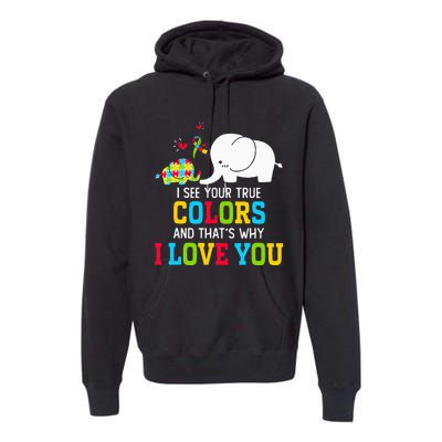 I See Your True Colors Puzzle World Autism Awareness Premium Hoodie