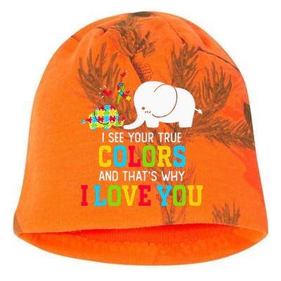 I See Your True Colors Puzzle World Autism Awareness Kati - Camo Knit Beanie