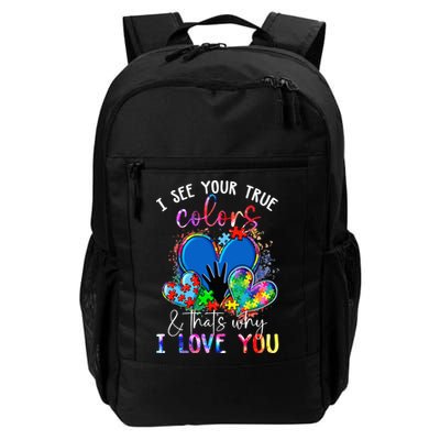 I See Your True Colors Puzzle World Autism Awareness Backpack