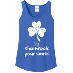 I'll Shamrock Your World Saint St Patrick's Paddys Day Meaningful Gift Ladies Essential Tank