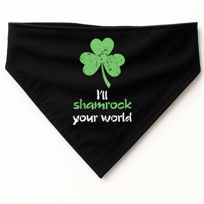 I'll Shamrock Your World Saint St Patrick's Paddys Day Gift USA-Made Doggie Bandana
