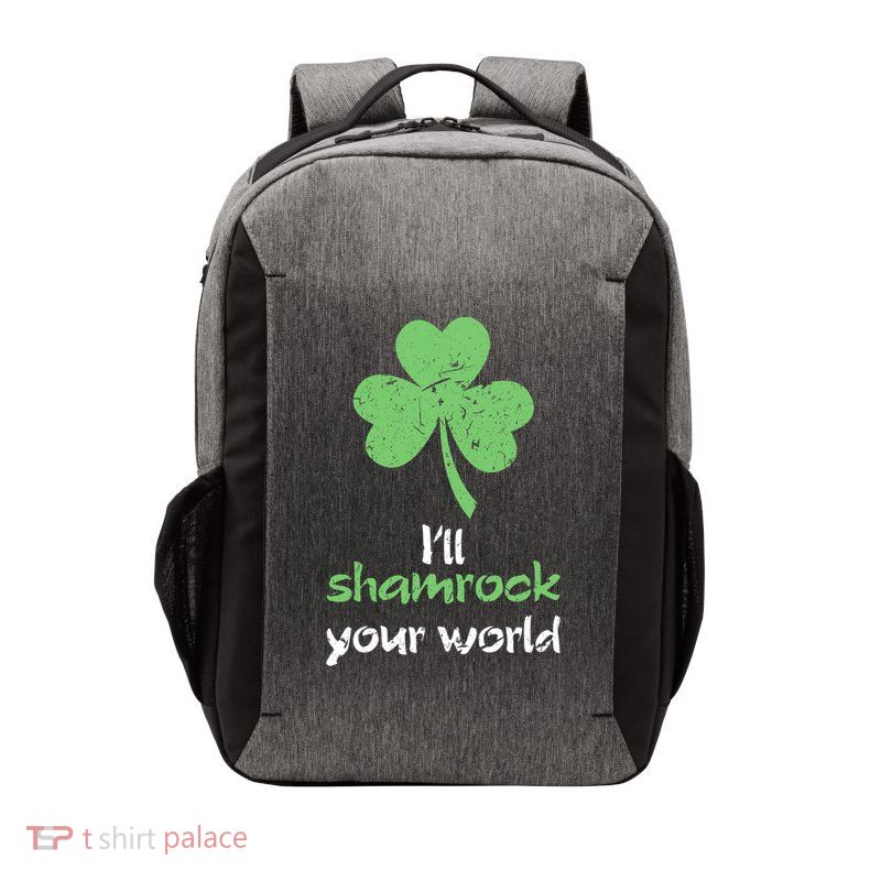 I'll Shamrock Your World Saint St Patrick's Paddys Day Gift Vector Backpack