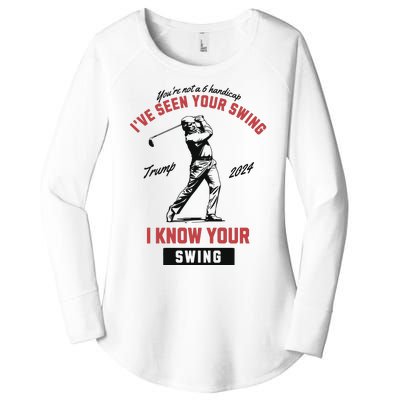 IVe Seen Your Swing I Know Your Swing Trump Golf Women's Perfect Tri Tunic Long Sleeve Shirt