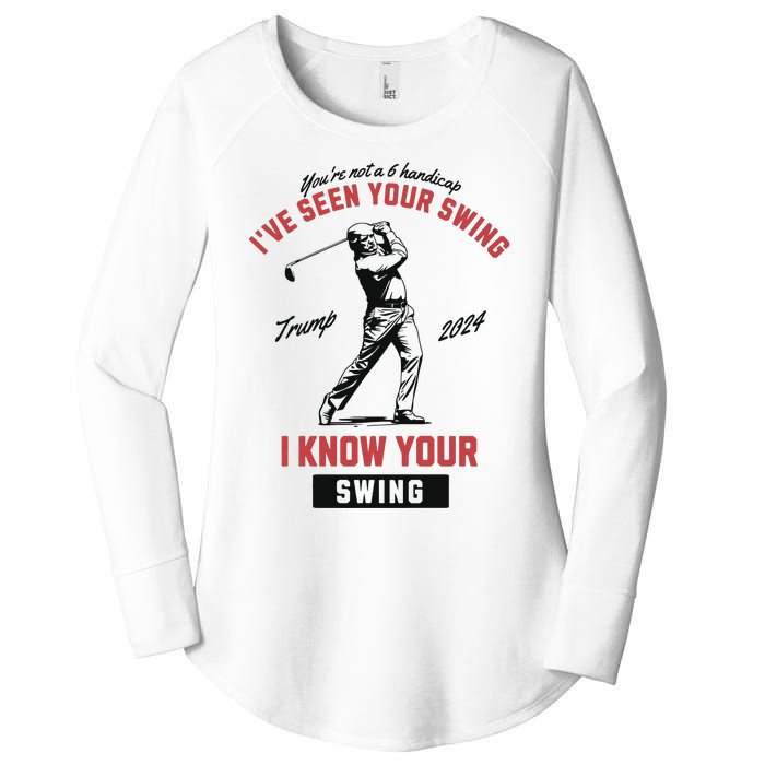 IVe Seen Your Swing I Know Your Swing Trump Golf Women's Perfect Tri Tunic Long Sleeve Shirt