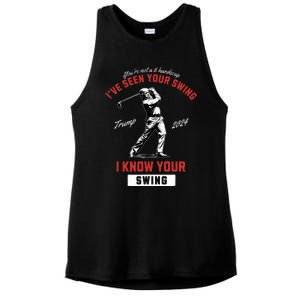 IVe Seen Your Swing I Know Your Swing Golf Pro Trump 2024 Ladies PosiCharge Tri-Blend Wicking Tank