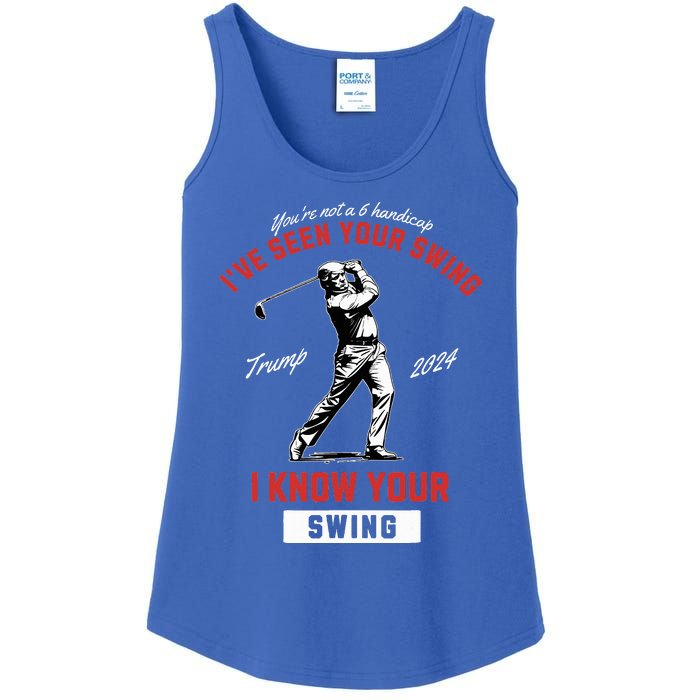 IVe Seen Your Swing I Know Your Swing Golf Pro Trump 2024 Ladies Essential Tank