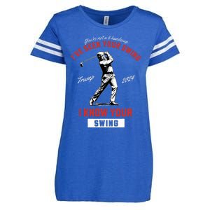 IVe Seen Your Swing I Know Your Swing Golf Pro Trump 2024 Enza Ladies Jersey Football T-Shirt