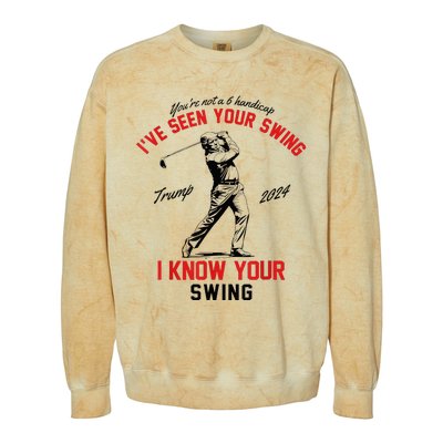 IVe Seen Your Swing I Know Your Swing Colorblast Crewneck Sweatshirt