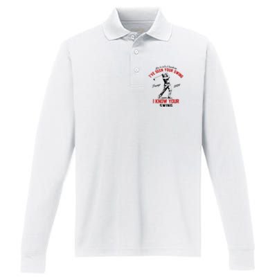 IVe Seen Your Swing I Know Your Swing Performance Long Sleeve Polo