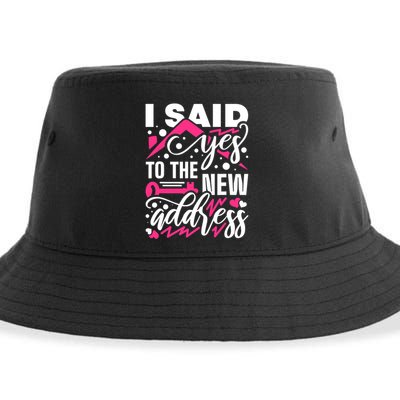 I Said Yes To The New Address, Property Housewarming Party Sustainable Bucket Hat