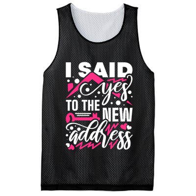 I Said Yes To The New Address, Property Housewarming Party Mesh Reversible Basketball Jersey Tank
