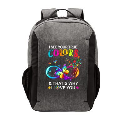 I see Your True Colors Butterfly Autism Awareness Vector Backpack