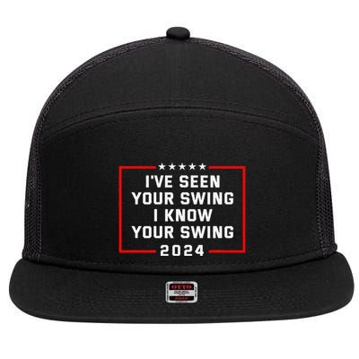 IVe Seen Your Swing Funny Golf Political Satire 7 Panel Mesh Trucker Snapback Hat