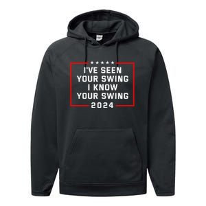 IVe Seen Your Swing Funny Golf Political Satire Performance Fleece Hoodie