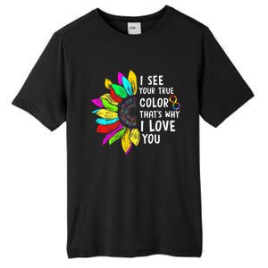 I See Your True Color Infinity Rainbow Neurodiversity Autism Tall Fusion ChromaSoft Performance T-Shirt