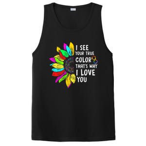 I See Your True Color Infinity Rainbow Neurodiversity Autism PosiCharge Competitor Tank