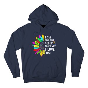 I See Your True Color Infinity Rainbow Neurodiversity Autism Hoodie