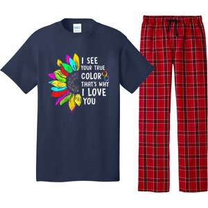 I See Your True Color Infinity Rainbow Neurodiversity Autism Pajama Set