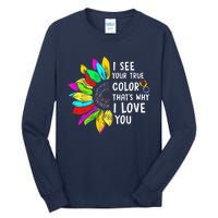 I See Your True Color Infinity Rainbow Neurodiversity Autism Tall Long Sleeve T-Shirt