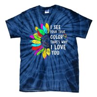 I See Your True Color Infinity Rainbow Neurodiversity Autism Tie-Dye T-Shirt