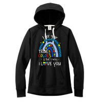 I See Your True Colors Support Rainbow Autism Awareness Women's Fleece Hoodie