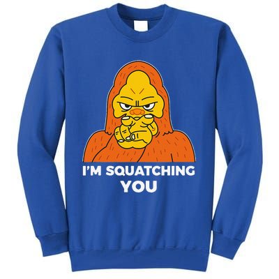 Im Squatching You Sasquatch Funny Halloween Bigfoot Tall Sweatshirt