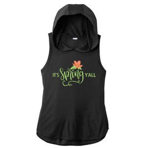 It's Spring Y'all Flower Ladies PosiCharge Tri-Blend Wicking Draft Hoodie Tank