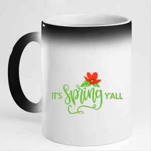 It's Spring Y'all Flower 11oz Black Color Changing Mug