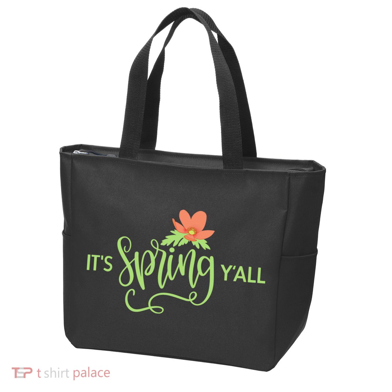 It's Spring Y'all Flower Zip Tote Bag