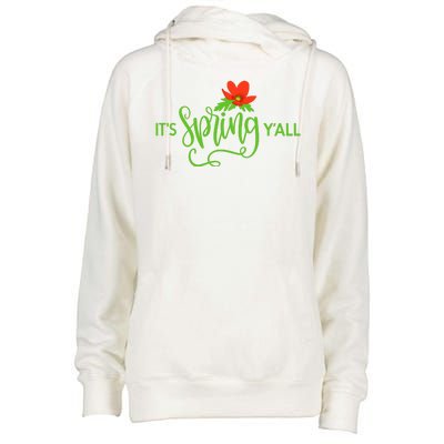 It's Spring Y'all Flower Womens Funnel Neck Pullover Hood