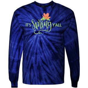 It's Spring Y'all Flower Tie-Dye Long Sleeve Shirt