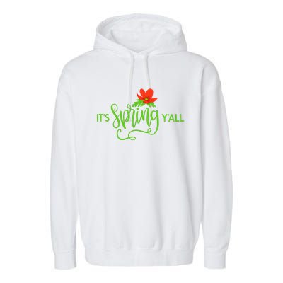It's Spring Y'all Flower Garment-Dyed Fleece Hoodie