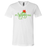 It's Spring Y'all Flower V-Neck T-Shirt