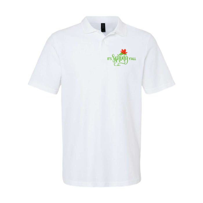 It's Spring Y'all Flower Softstyle Adult Sport Polo