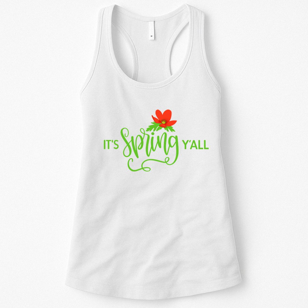 It's Spring Y'all Flower Womens Tank Top