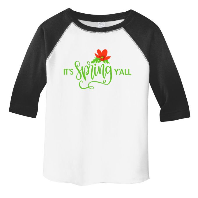 It's Spring Y'all Flower Toddler Fine Jersey T-Shirt