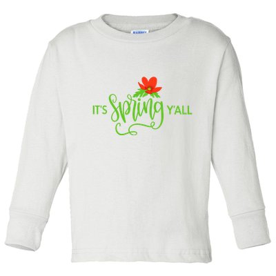 It's Spring Y'all Flower Toddler Long Sleeve Shirt