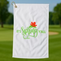 It's Spring Y'all Flower Golf Towel